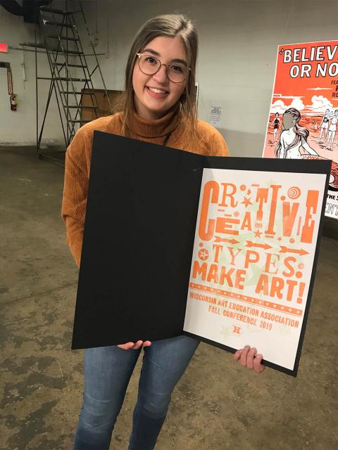 UW-Stout Art Education student, Lauren Dillinger.
