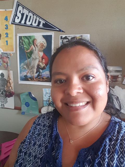 Vickie Sanchez in her office.