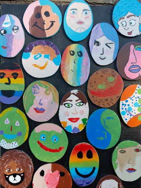 The mural contains artwork from artists to remember George Floyd and raise awareness about social injustice and racial inequalities.