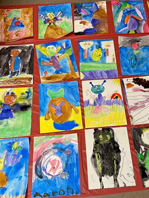 Artwork by camp students