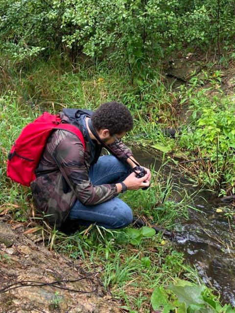 Josiah McClelland capturing footage for "Daylight"