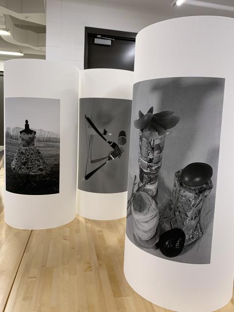 Students can make prints such as these, with German etching paper, on new printers at the lab.