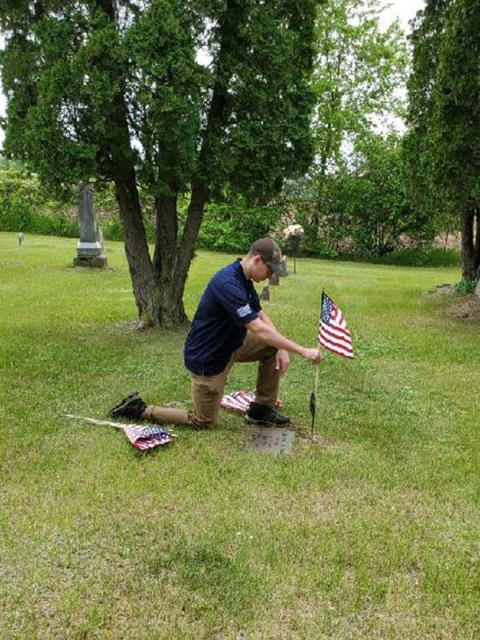 Veterans Club Treasurer Sam Hovland